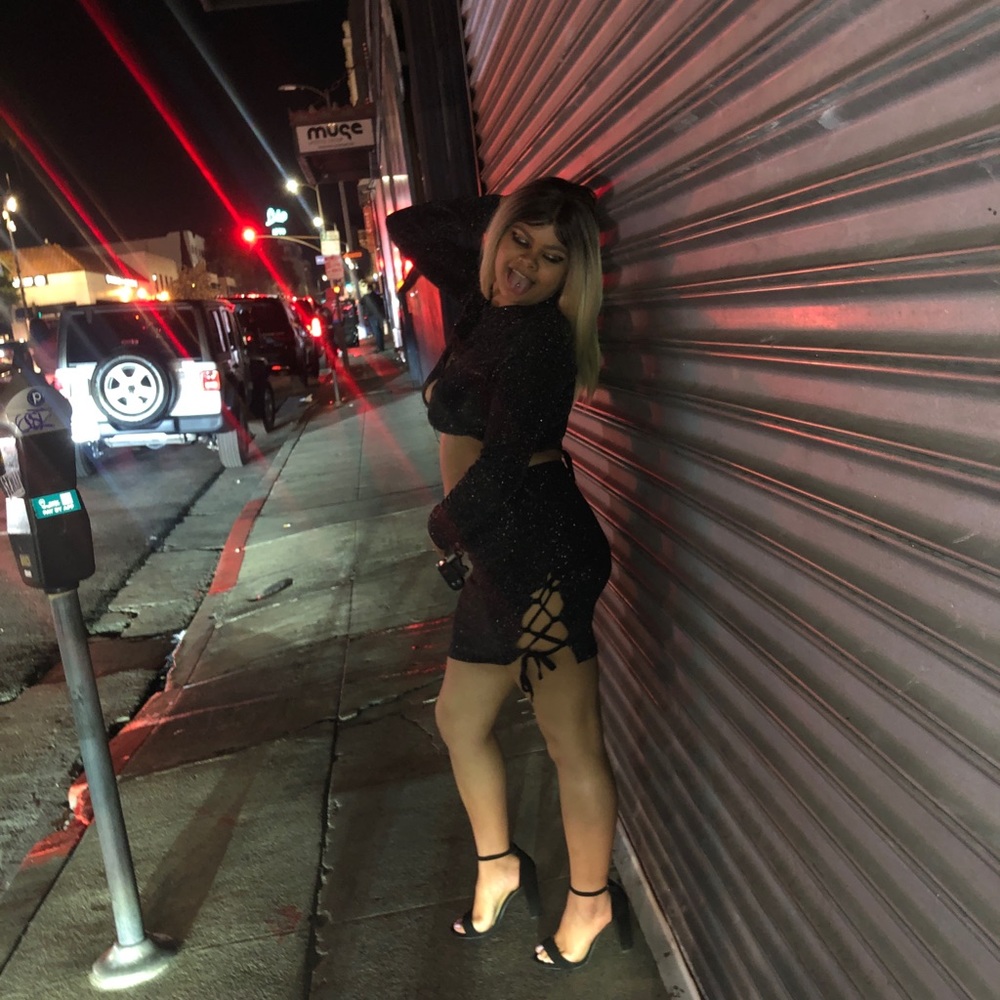 Skinny black two piece